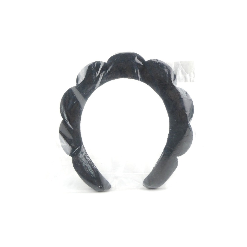 Redken Black Scalloped Plush Headband - New